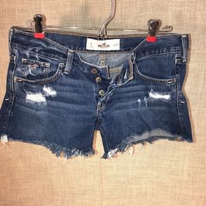 Hollister Distressed Denim Jeans Shorts Size 5/27